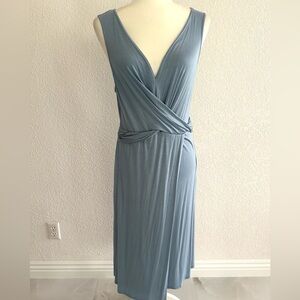 Powder Blue Midi Sleeveless Dress